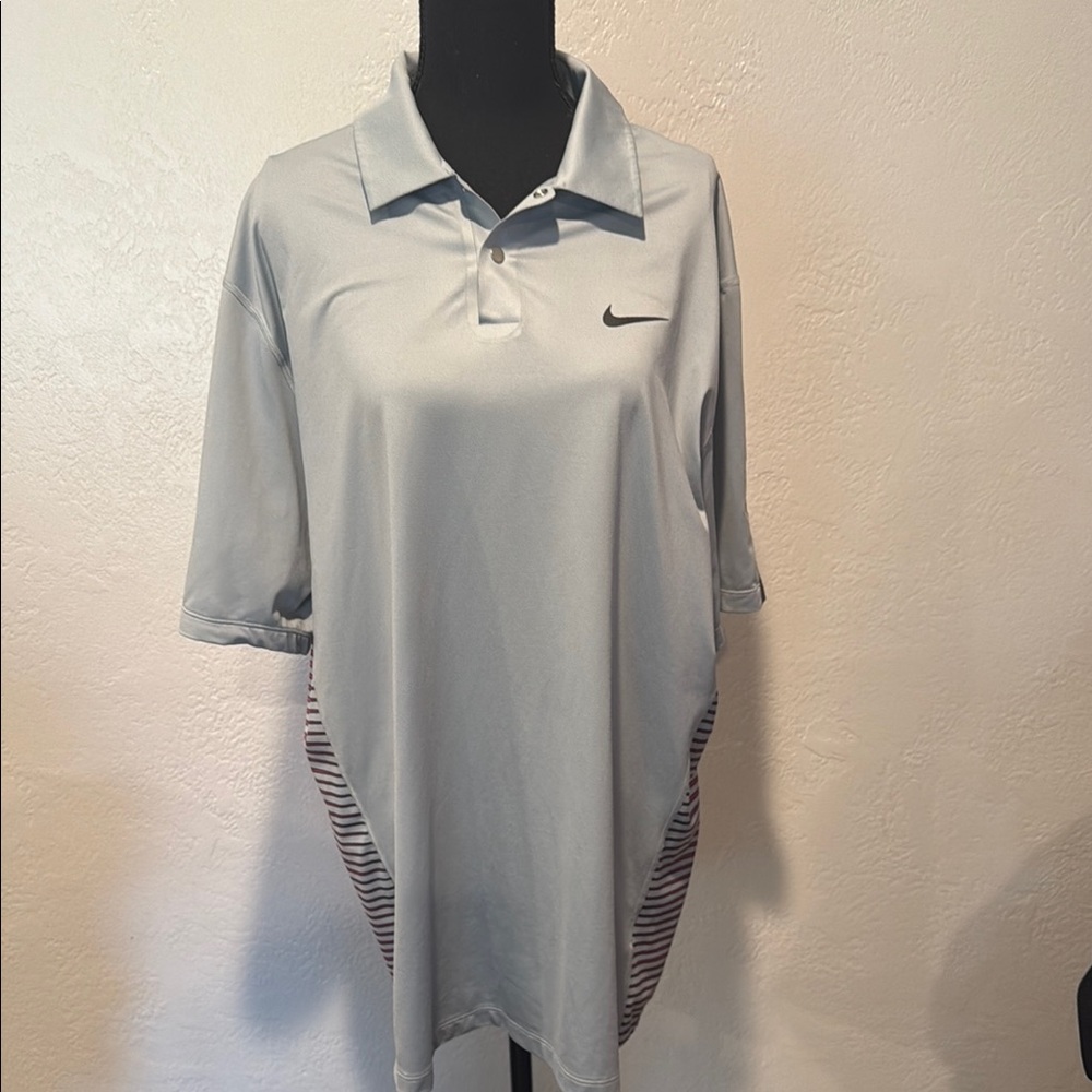 Nike Purple and Gray Polo Shirt Short Sleeve